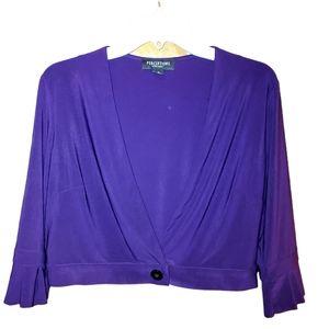 PERCEPTIONS New York Eggplant Cropped Top Size 8